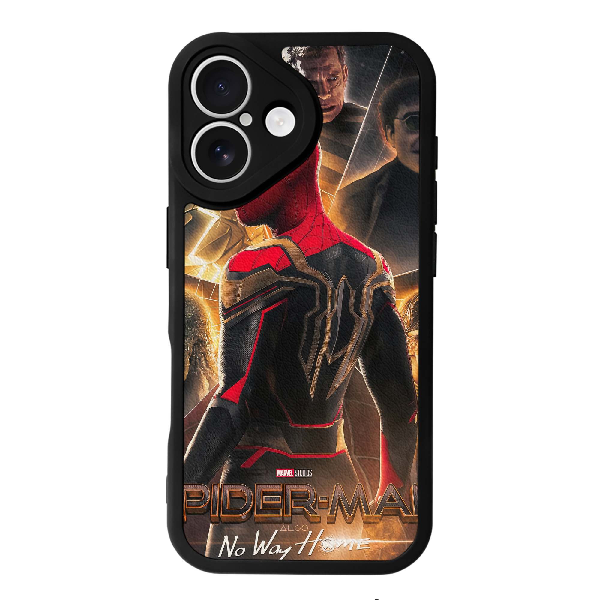 Spider Man スパイダーマン 【iPhone 16シリーズ対応】シリコンスマホケース（レザー調） 材質：シリコン